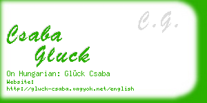 csaba gluck business card